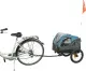 Fahrrad-Anhänger M blau grau